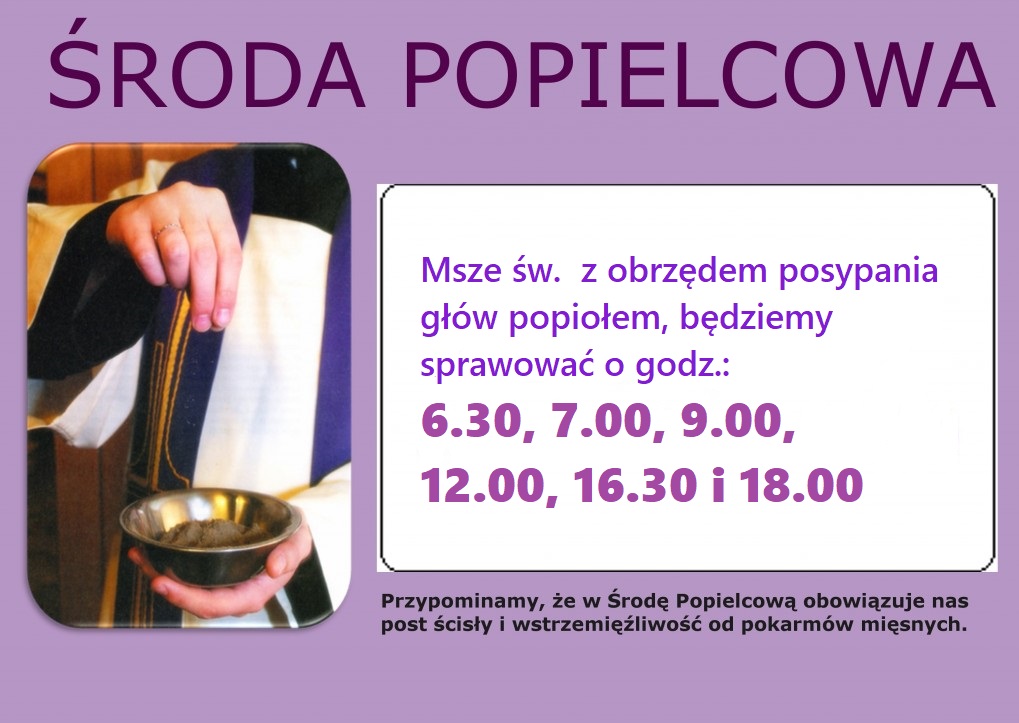 ŚRODA POPIELCOWA