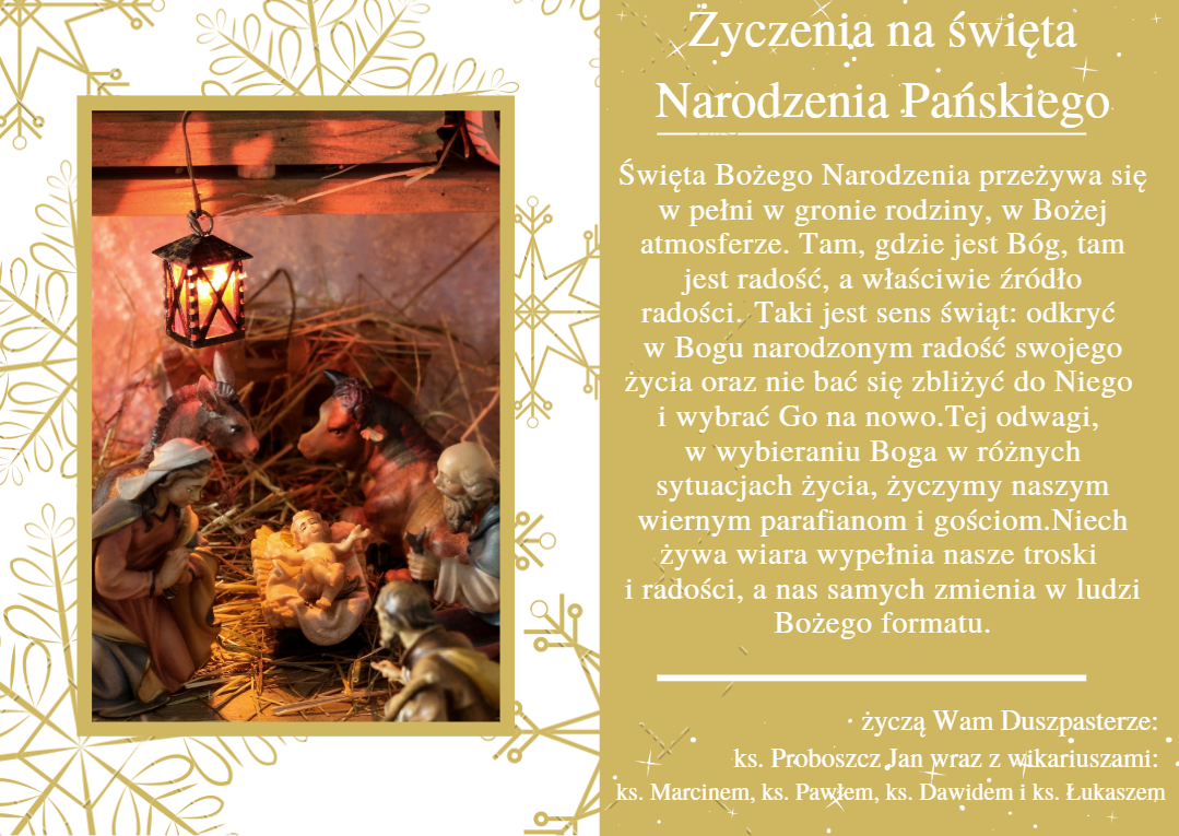 Życzenia – Narodzenie Pańskie 2019